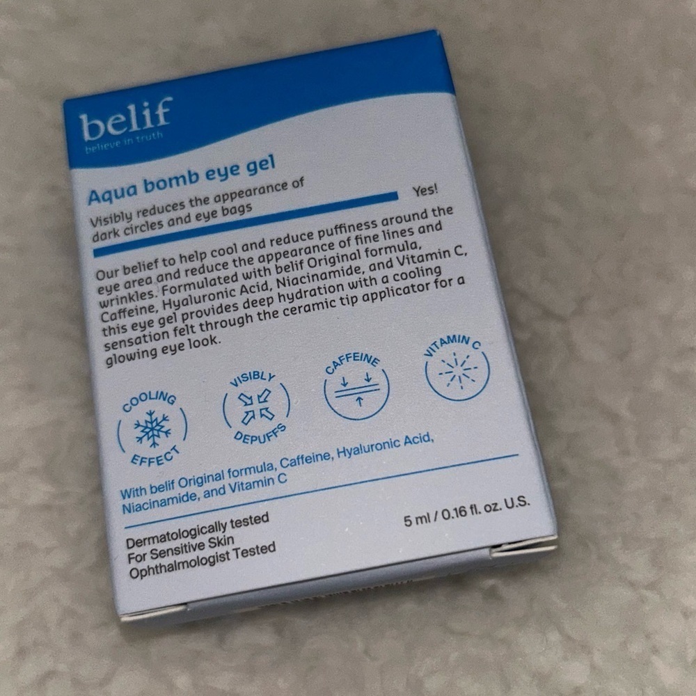 Belif Aqua Bomb Eye Gel Sample NEW